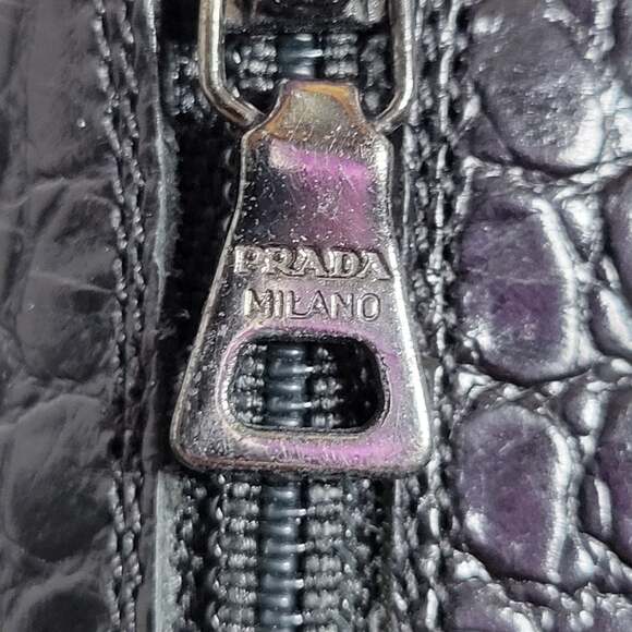 Prada Crocodile Leather Heeled Knee High Boots, size 38 (US 8) - Picture 8 of 12